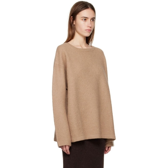 Lauren Manoogian Tan Felt Sweater In Moth - Picture 1 of 13